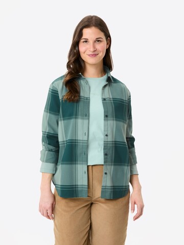 VAUDE Athletic button up shirt 'Farsund III' in Green