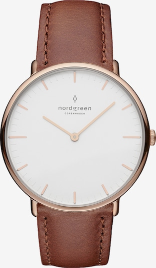 Nordgreen Uhr in braun / rosé / weiß, Produktansicht