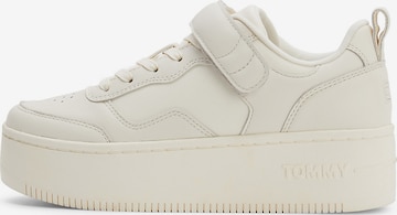 Baskets basses Tommy Jeans en beige : devant