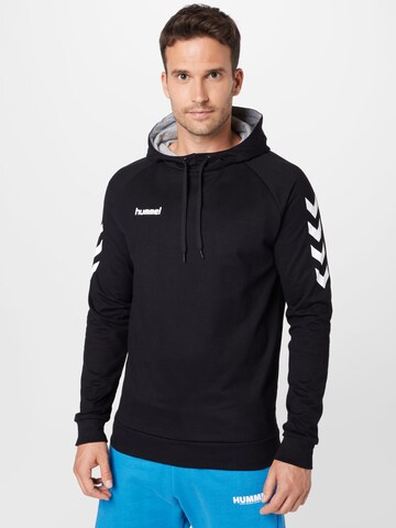 HummelSportska sweater majica - crna boja: prednji dio