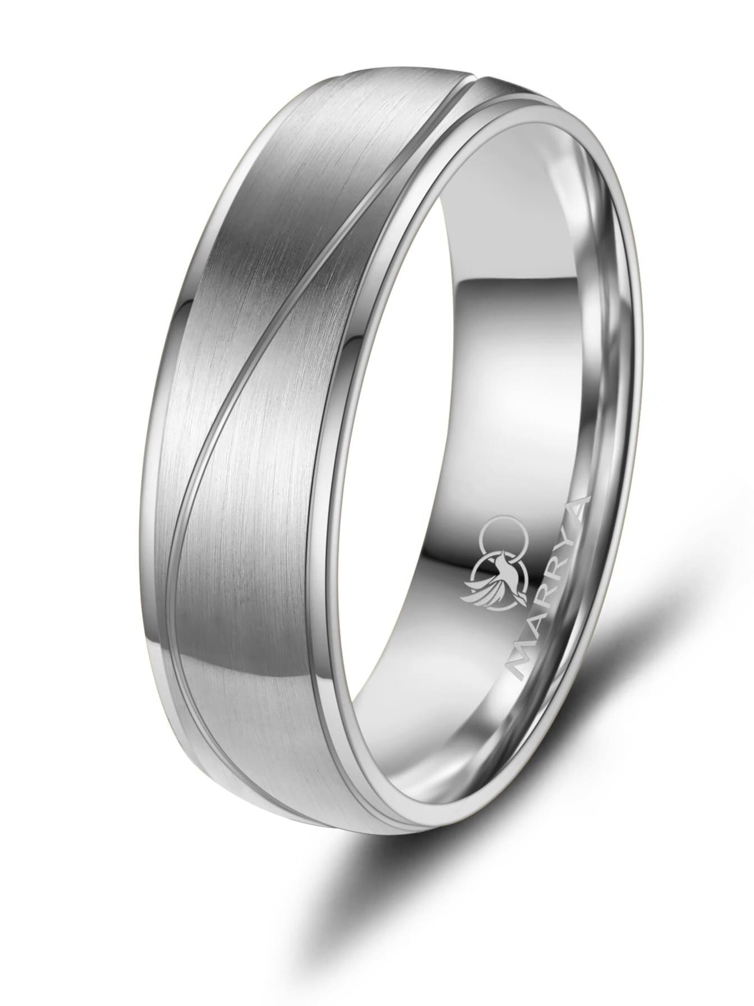 Anello 'MARRYA TI-37 Ehering aus Titan' di MARRYA in argento