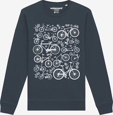 Watapparel Sweatshirt ' Fahrräder ' in Grau: Vorderseite