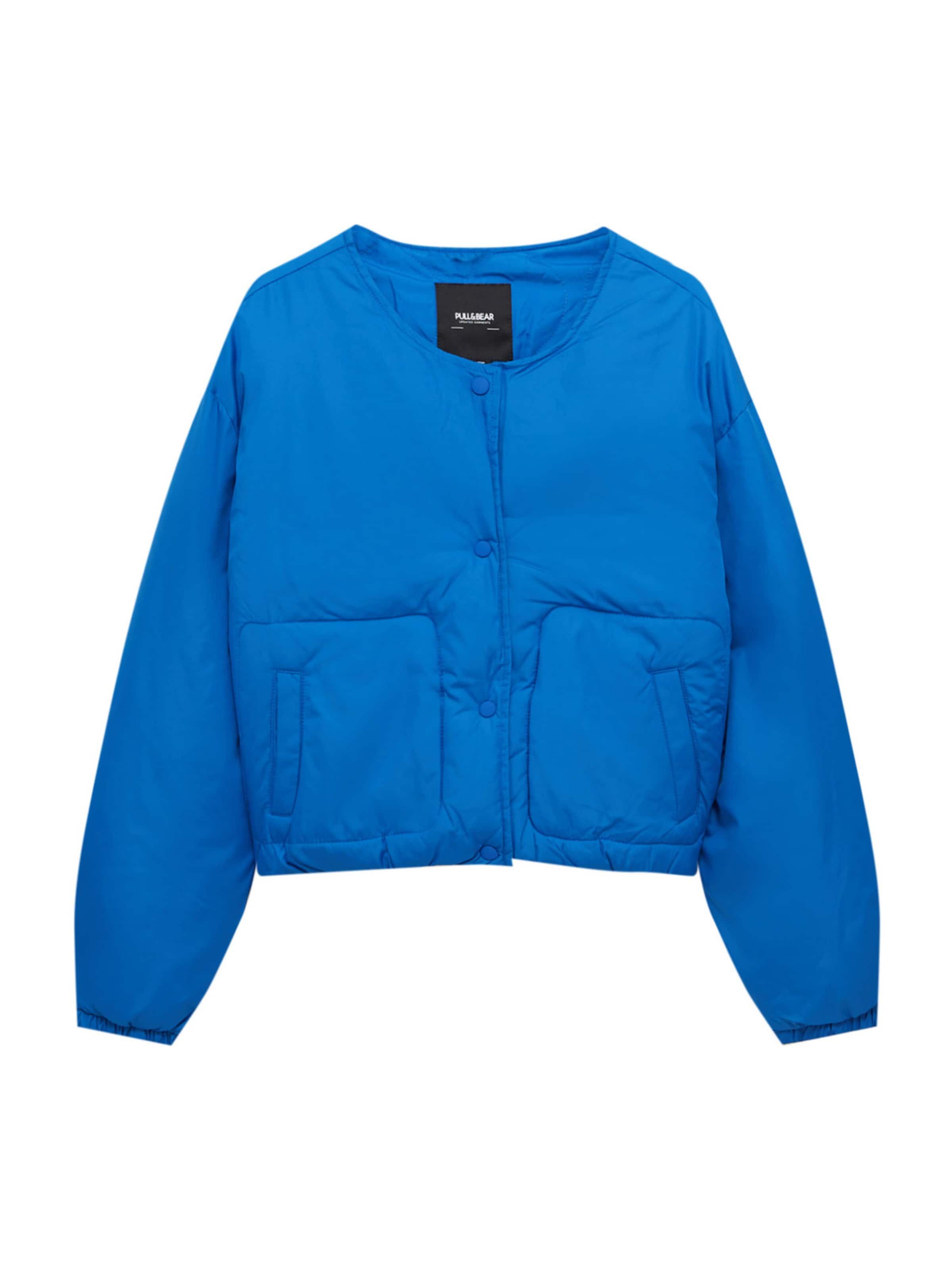 Pull&Bear Преходно яке в синьо: отпред