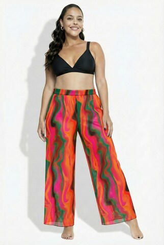 Ulla Popken Wide leg Trousers in Mixed colours: front