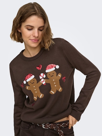 Pullover 'ONLXmas' di ONLY in marrone