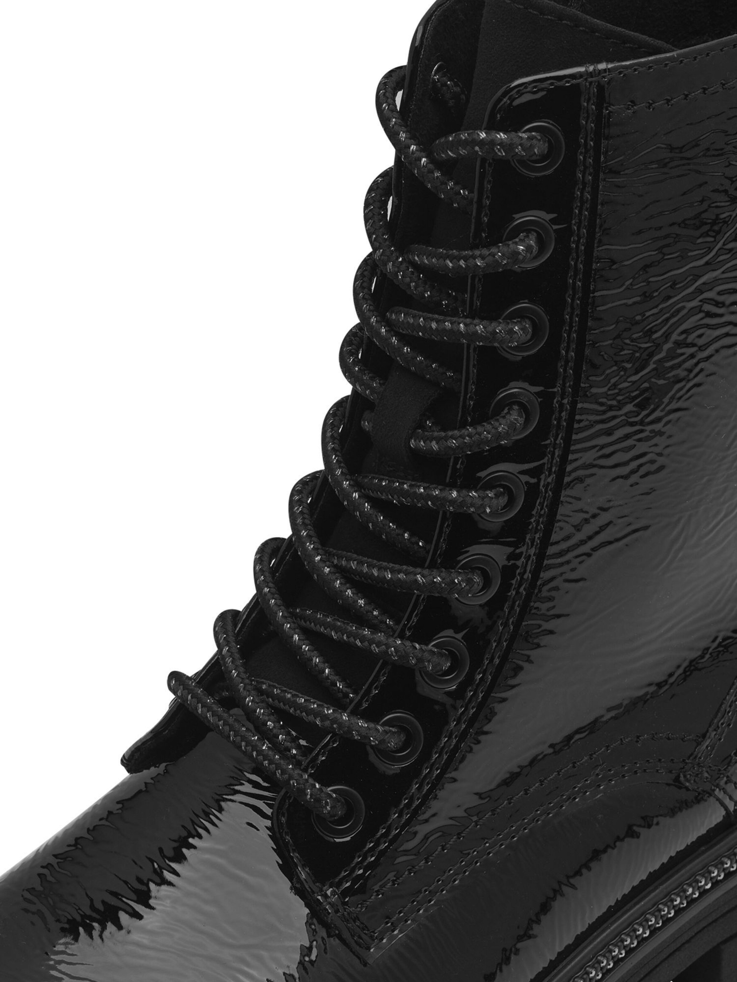 MARCO TOZZI Schnürstiefelette in Schwarz