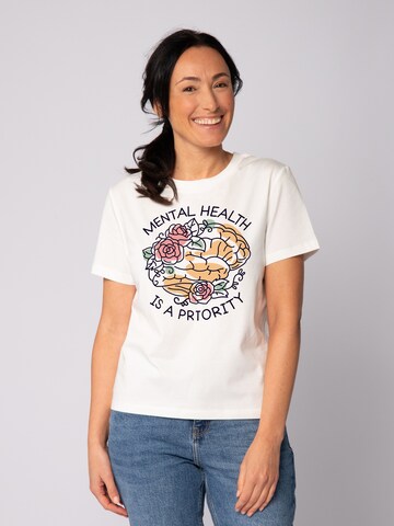 Watapparel Shirt 'Mental Health' in Wit: voorkant