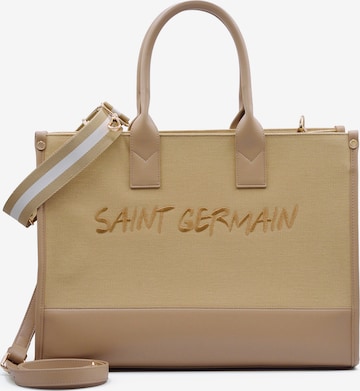 Cabas 'QUARTIER LATIN' Ateliers Saint Germain en beige : devant