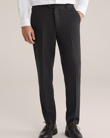 WE Fashion Slim fit Trousers with creases in Green: front