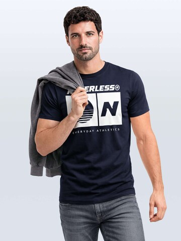 Neverless Shirt 'Sunset Sport Logo' in Blue