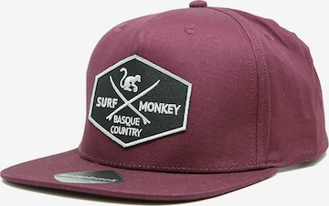 Surf Monkey Athletic Cap in Red: front