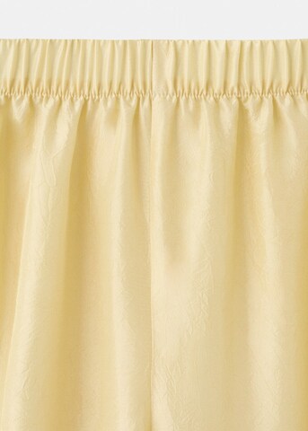 MANGO Pajama Pants 'Habi' in Yellow