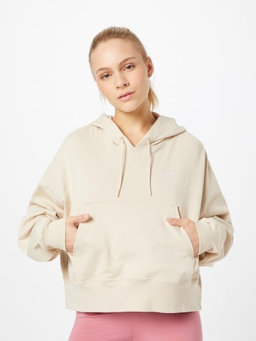 Nike Sportswear - Sudadera 'Swoosh' en beige: frente