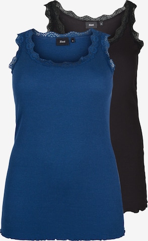 Zizzi - Top 'Liv' em azul: frente