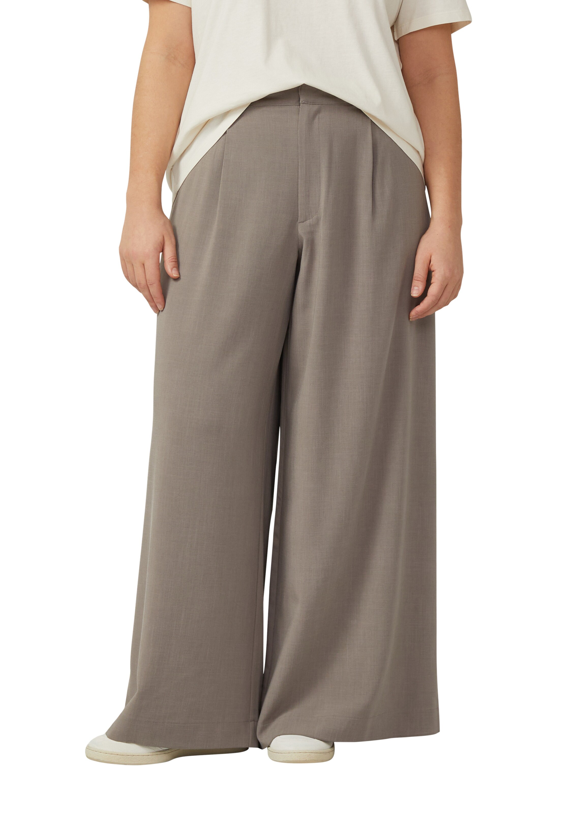 Wide Leg Pantalon QS en marron