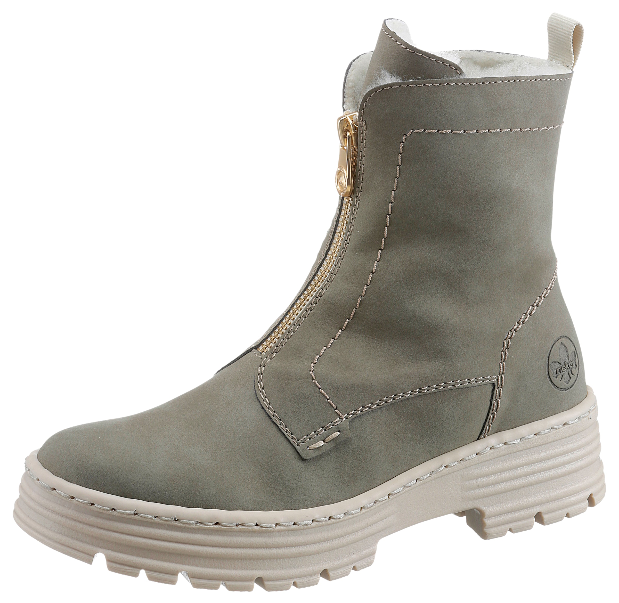 Bottines Rieker en vert : devant