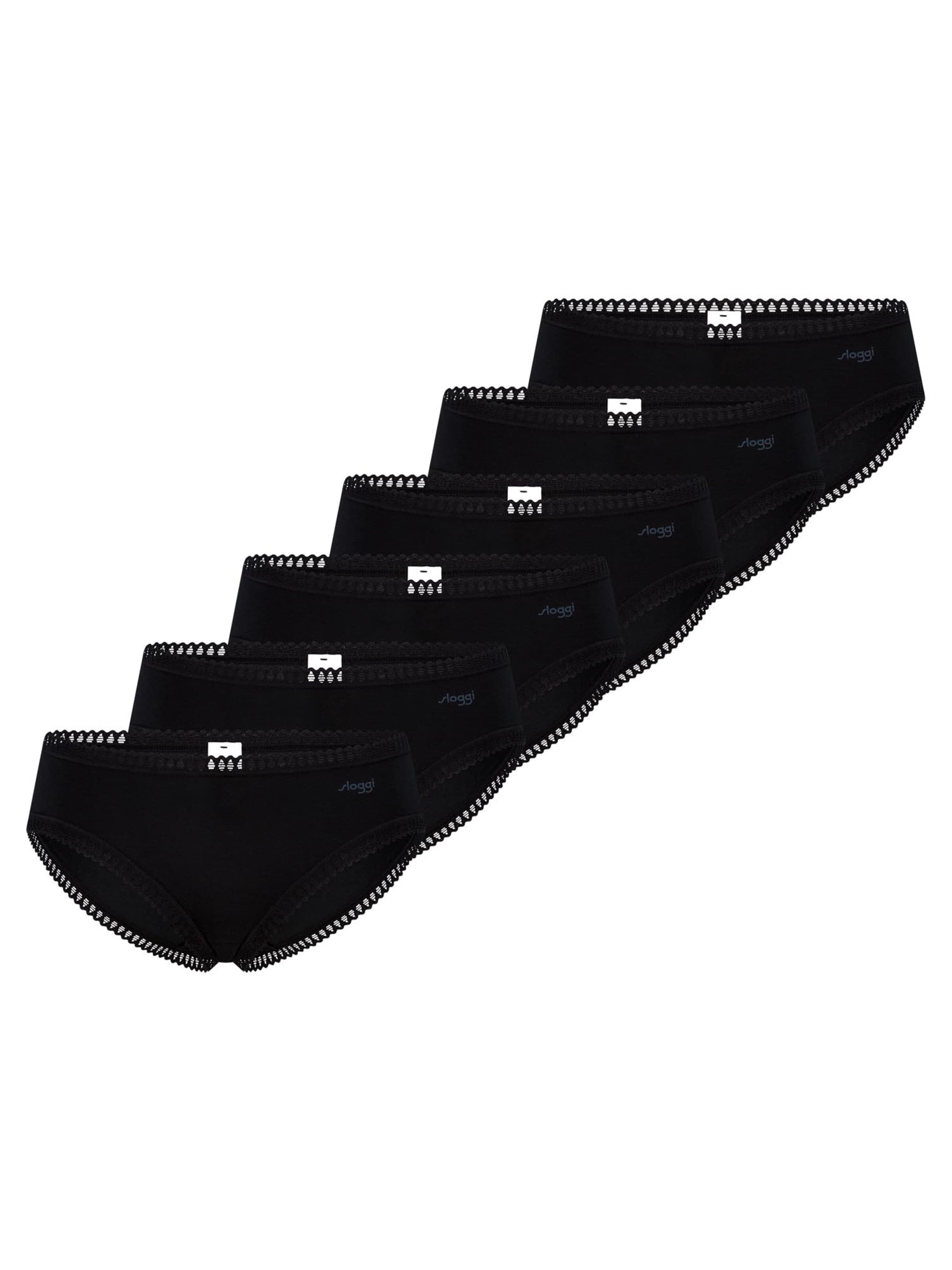 SLOGGI Panty 'GO Crush'‌‌‌‌‌‌‌ in Schwarz: Vorderseite