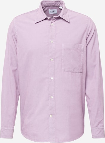 NN07 Regular fit Button Up Shirt 'New Arne' in Purple: front
