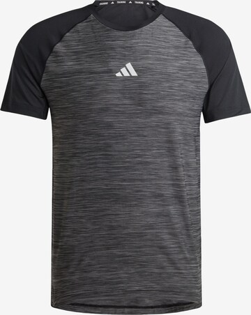 ADIDAS PERFORMANCE Functioneel shirt 'Gym+ Training 3-Stripes' in Zwart: voorkant