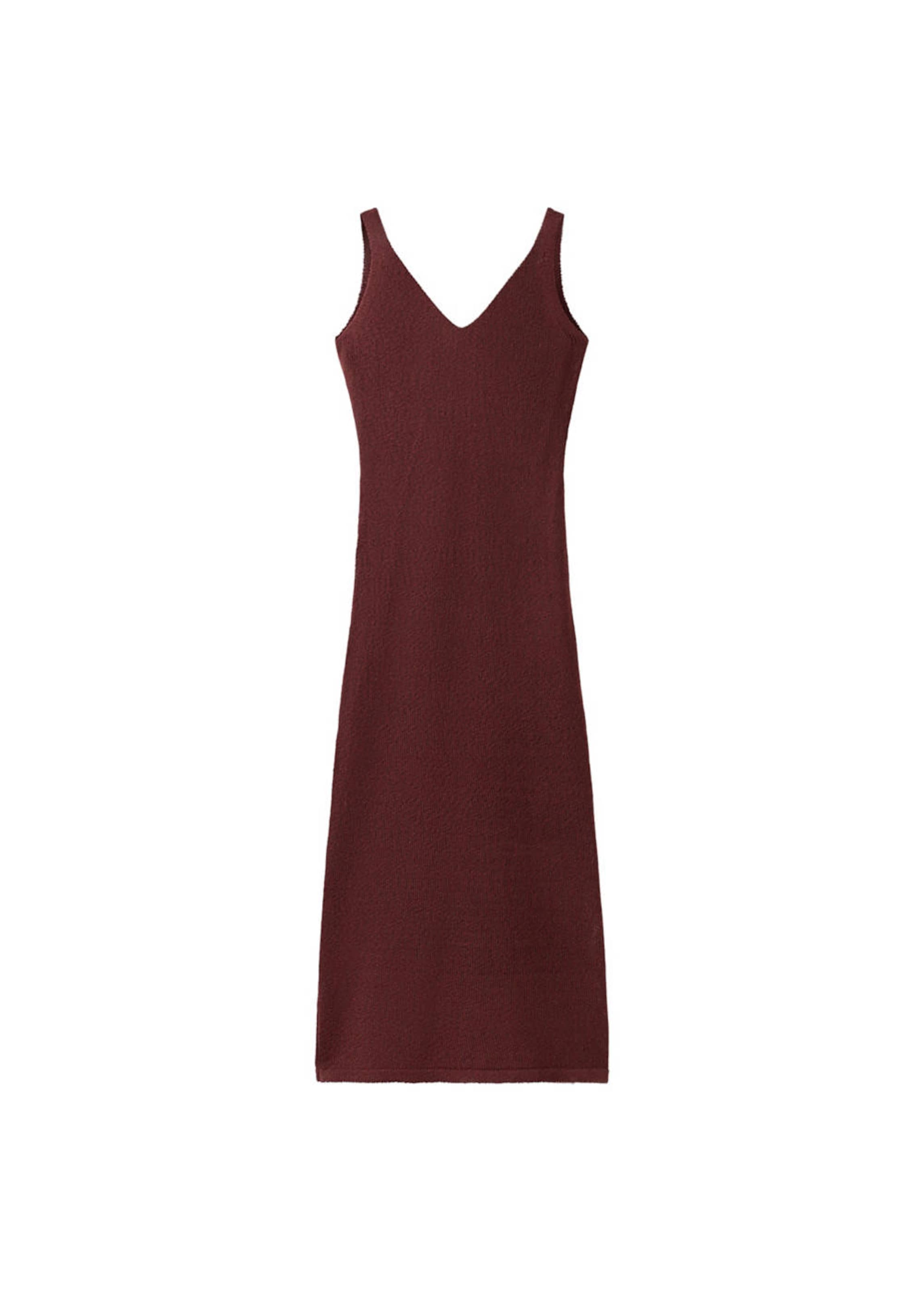 MANGO Knitted dress 'Siena' in Orange: front