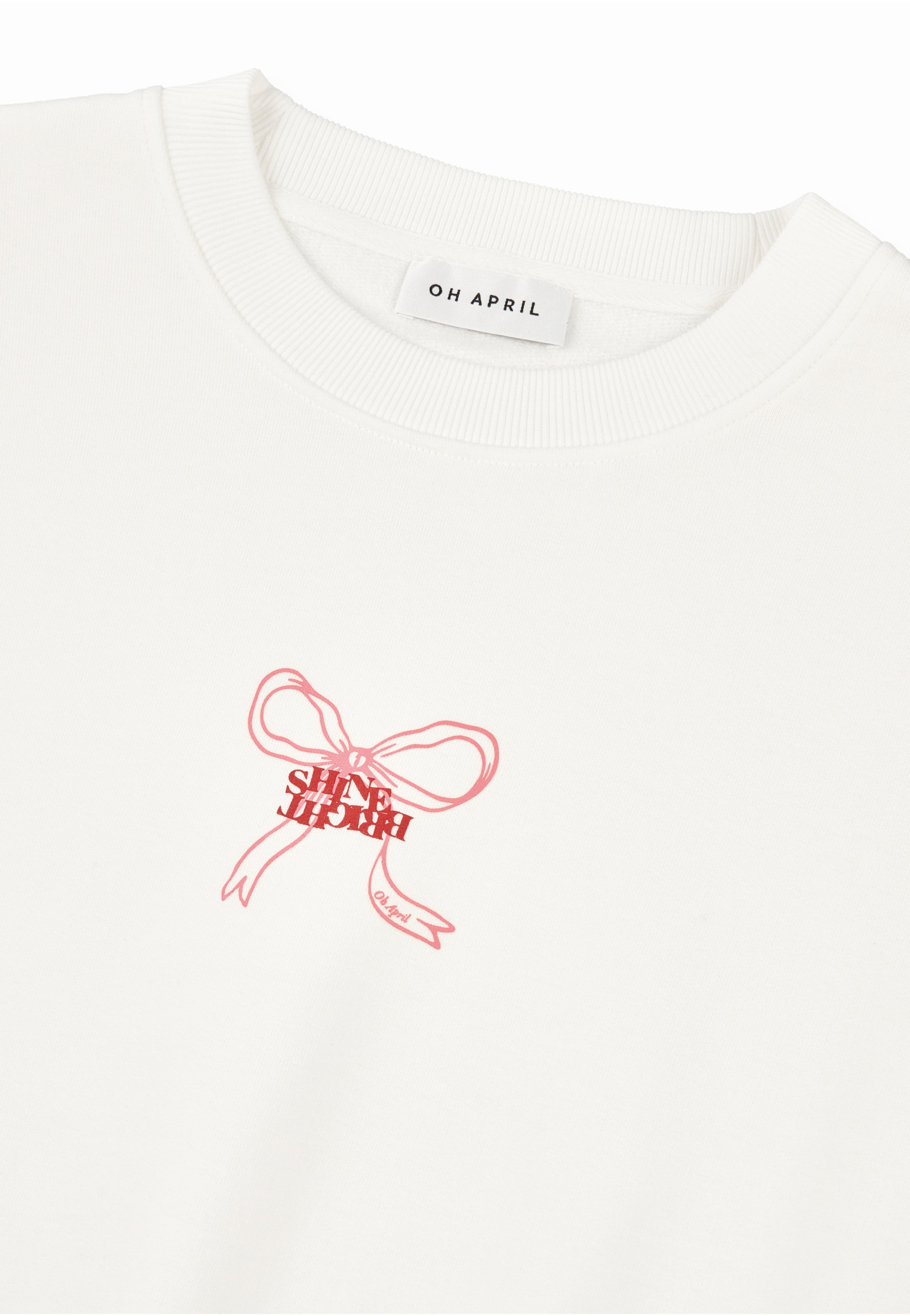 OH APRIL - Sudadera 'Shine Bright' en blanco