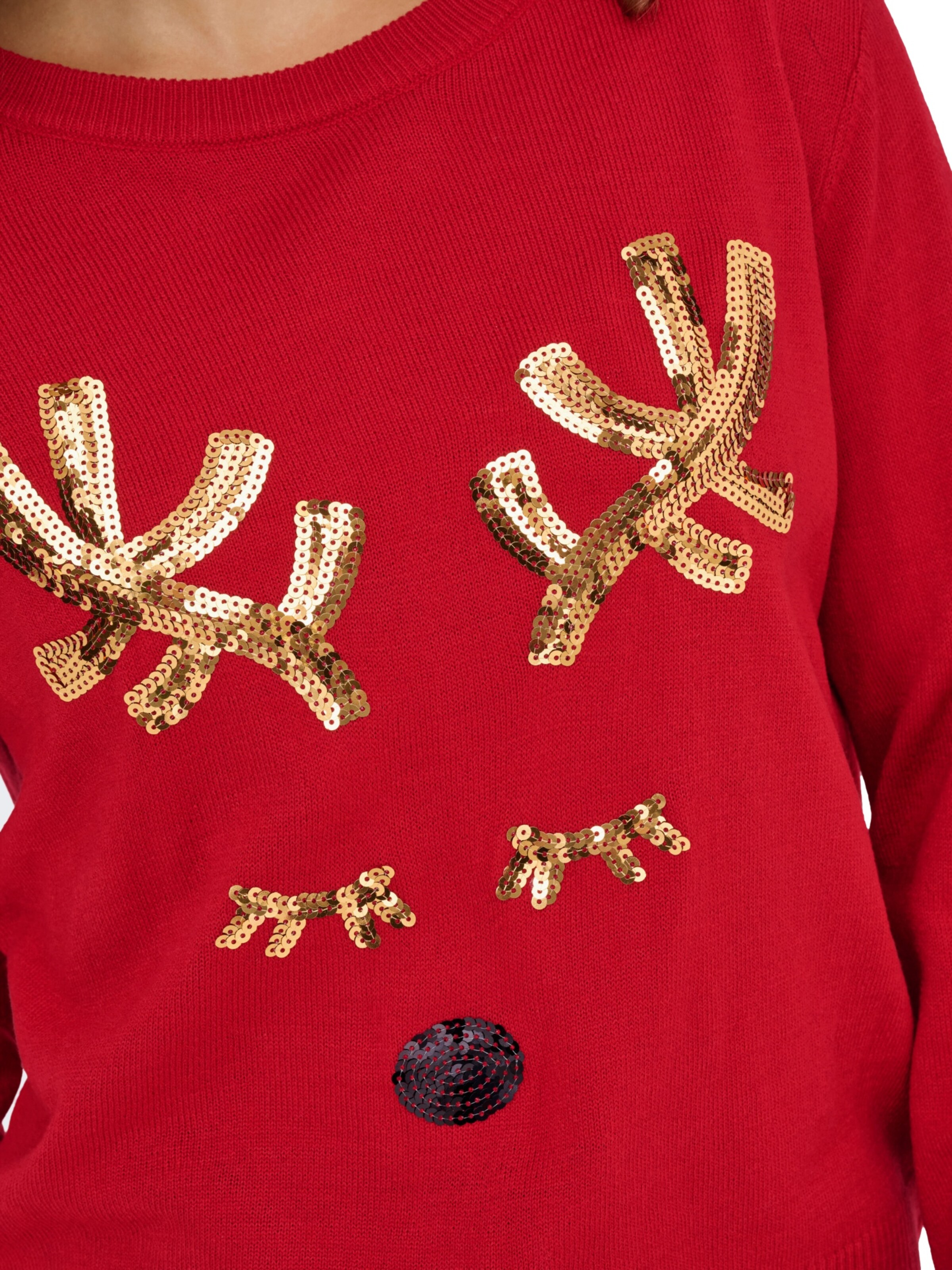 ONLY Sweater 'Xmas Shine' in Red