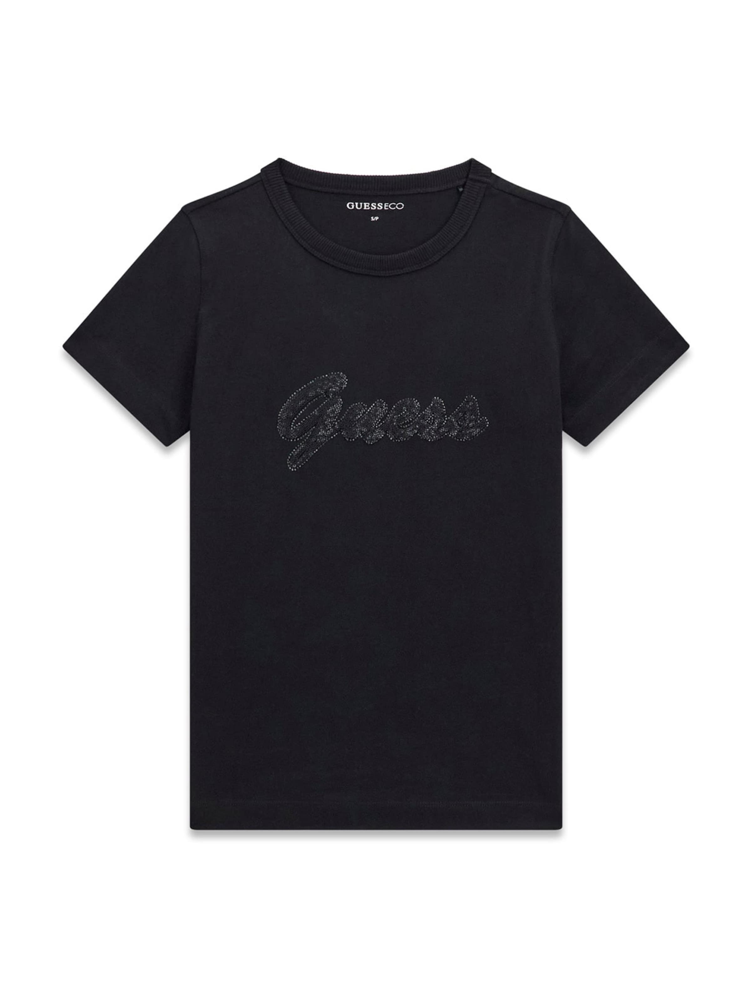 T-shirt GUESS en noir : devant