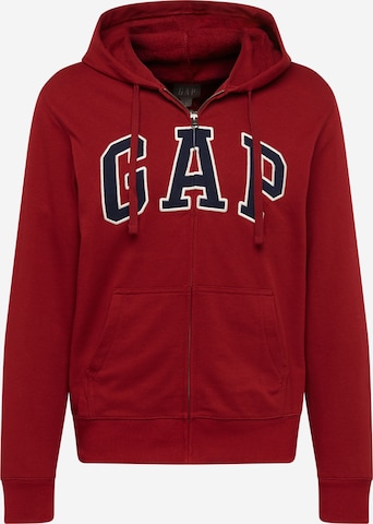 GAP Zip-Up Hoodie in Red: front