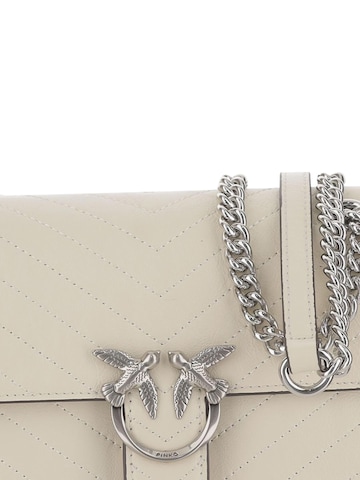PINKO Schoudertas 'Pinko Sac Rabat Love One Light Mini Vitello Wr Blanc' in Wit