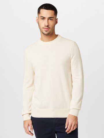 BOSS Black - Pullover 'Ecaio' em branco: frente