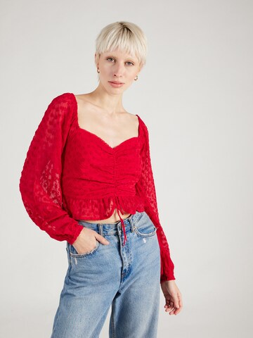 HOLLISTER Blouse in Rood: voorkant