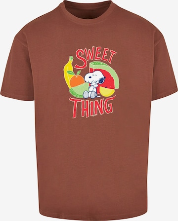 Merchcode T-Shirt 'Ladies Peanuts - Sweet Thing' in Braun: predná strana