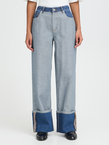 ICHI Широки крачоли Дънки 'MIANNA' в синьо: отпред