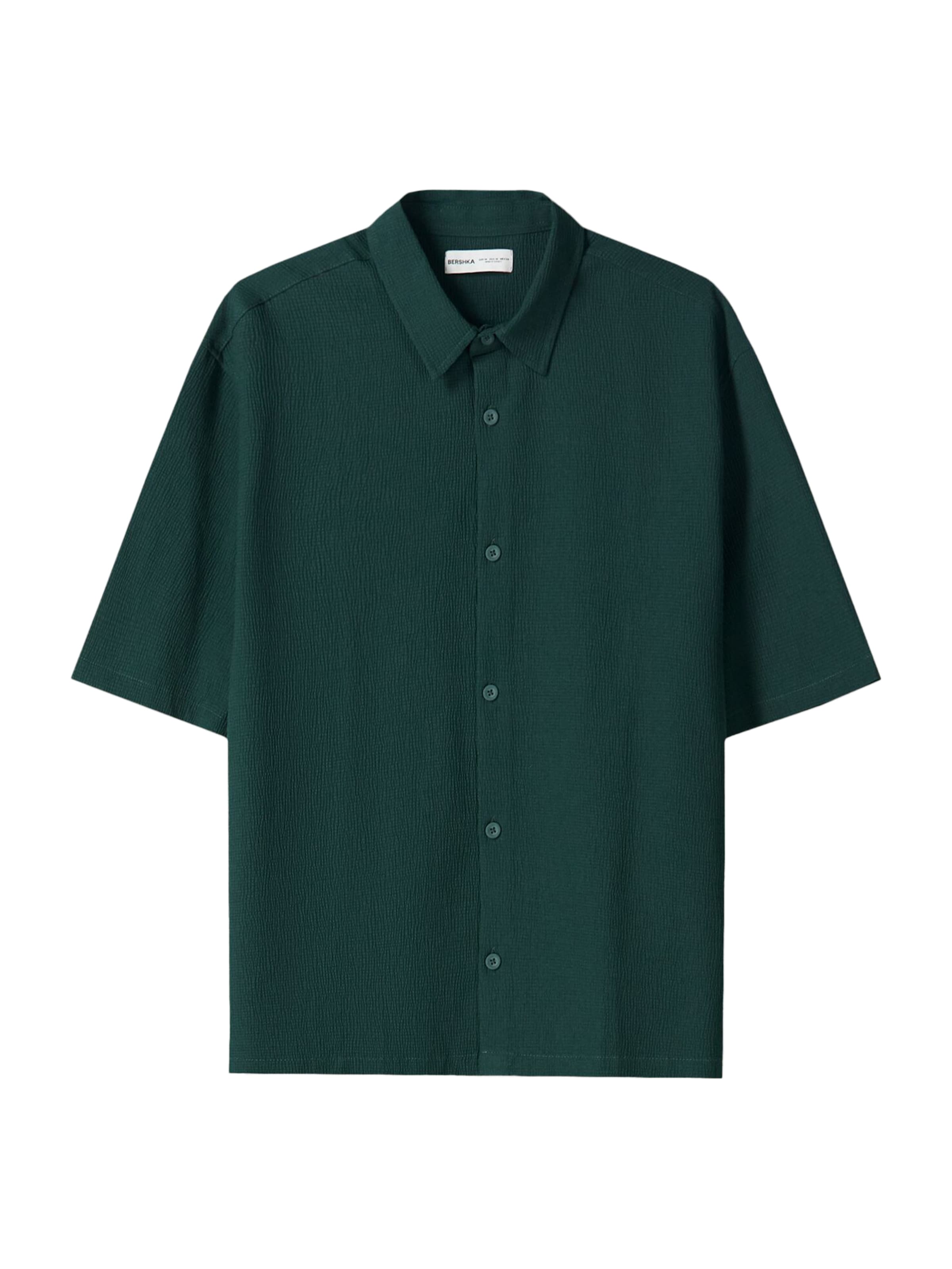 Bershka Skjorte i mørkegrøn, Produktvisning