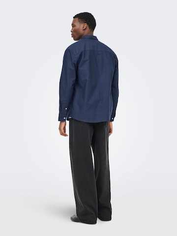 Only & Sons Regular Fit Hemd 'ONSOXFORD' in Blau