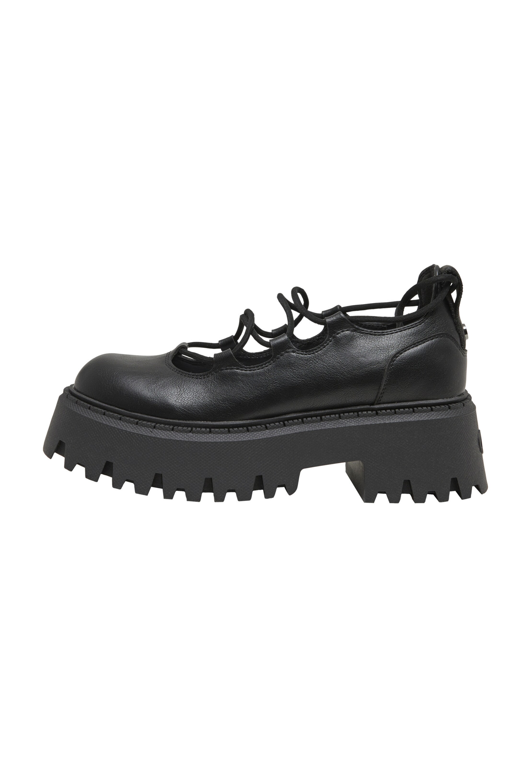 BUFFALO - Sapato com atacadores 'Aspen Ghillie' em preto: frente