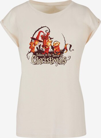 ABSOLUTE CULT Shirt 'The Nightmare Before Christmas - Christmas Terror' in Beige: front