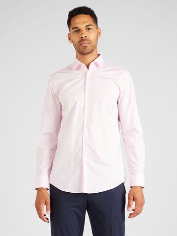 Coupe slim Chemise 'Jenno' HUGO en rose : devant