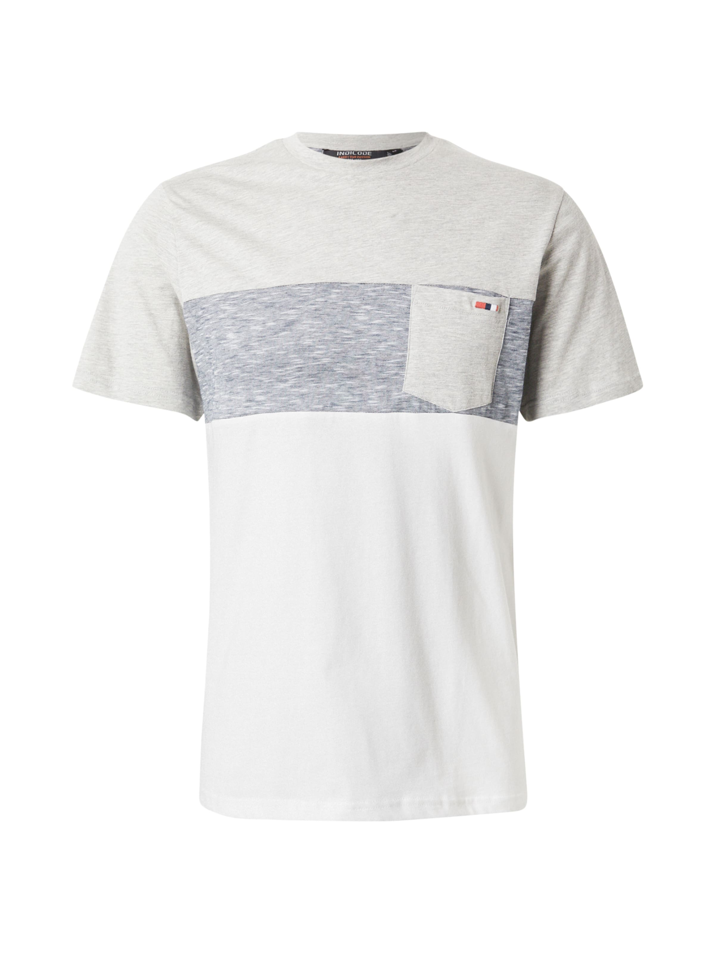 Tricou 'Consin' de la INDICODE JEANS pe alb: față