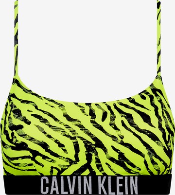 Calvin Klein Swimwear Bralette Bikini Top in Green: front