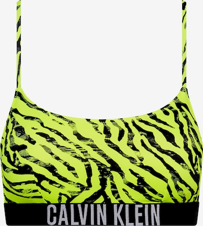 Calvin Klein Swimwear Bikinitop in hellgrau / neongrün / schwarz, Produktansicht