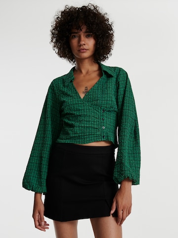 EDITED Blouse 'Padma' in Green: front