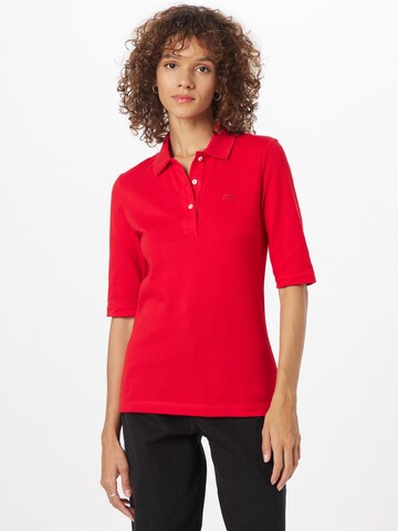LACOSTE Тениска в червено: отпред