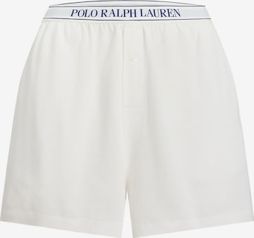 Polo Ralph Lauren Korte pyjama ' Knit Oxford ' in Wit: voorkant