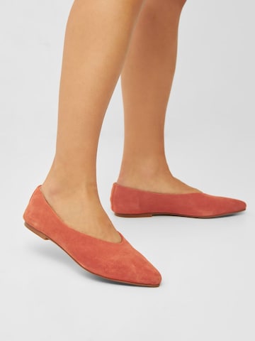 Ballerines 'MARINA ' Bianco en orange : devant