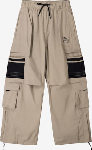 Bershka Bojówki w kolorze beżowy: przód