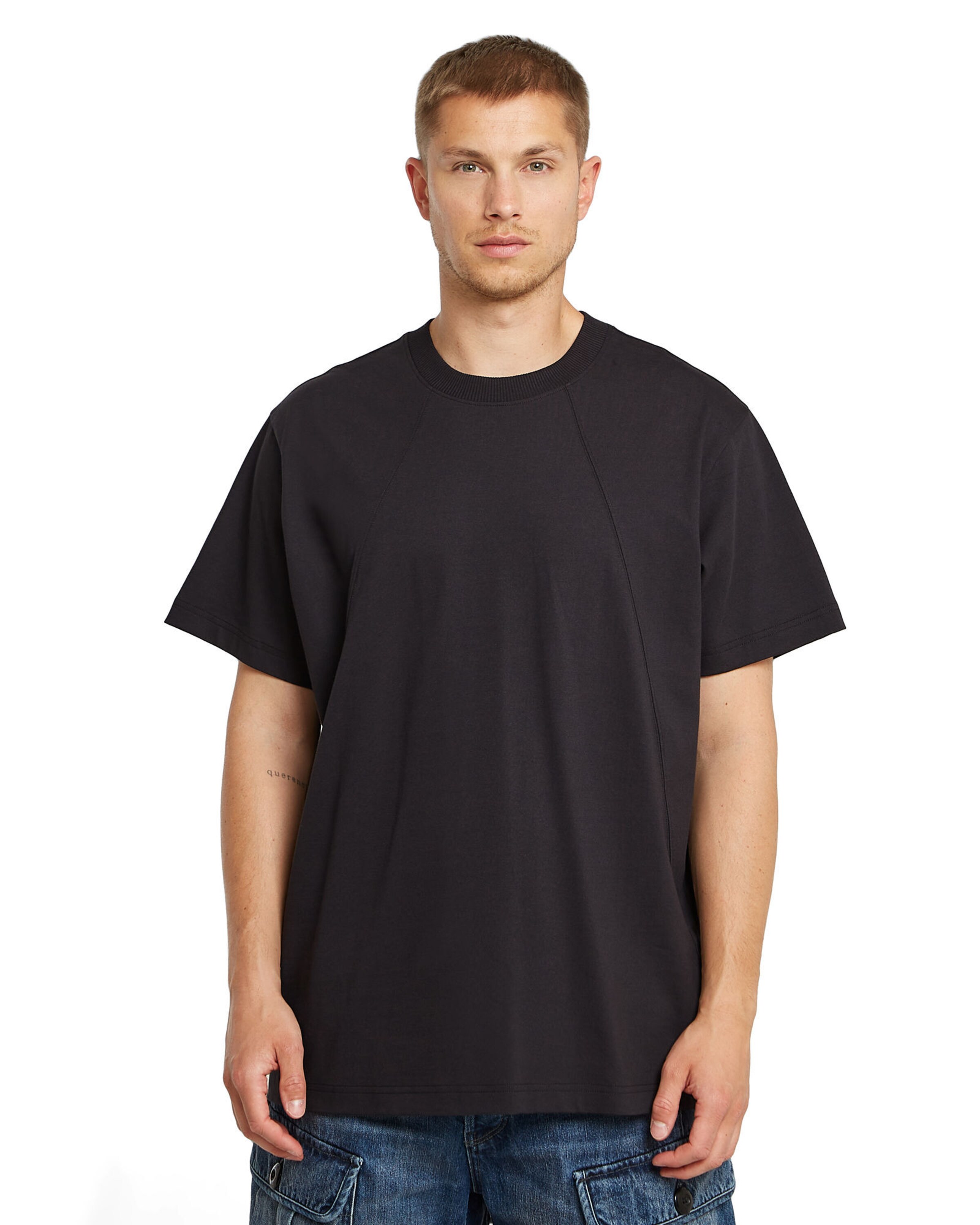 G-STAR Shirt 'Seam' in Black: front