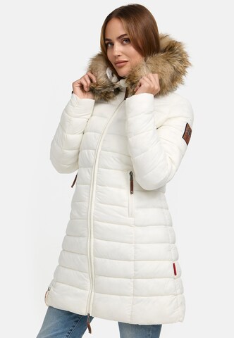 MARIKOO Winter coat 'Rose' in White: front
