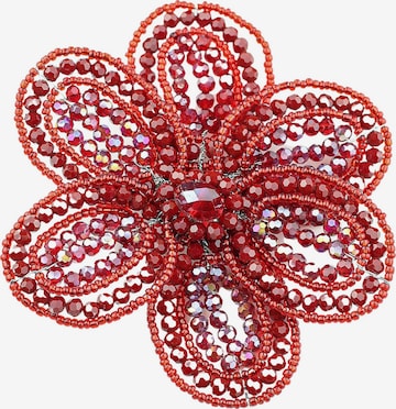 COLLEZIONE ALESSANDRO Brosche 'Blume' in Rot: Vorderseite