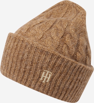 TOMMY HILFIGER Beanie in Brown: front